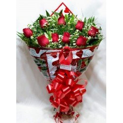 Ramalhete com 9 rosas - 3388
