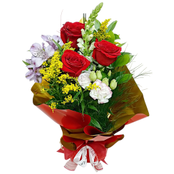 Arranjo com 3 rosas...