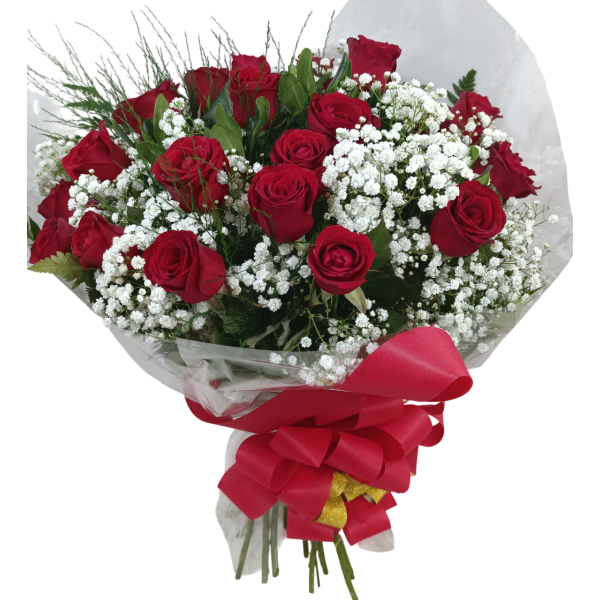 Buquê com 24  rosas - 3550